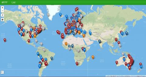 15 March Global Climate Strike MAP
