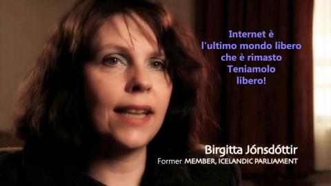 Teniamo internet libero - Birgitta Jónsdóttir